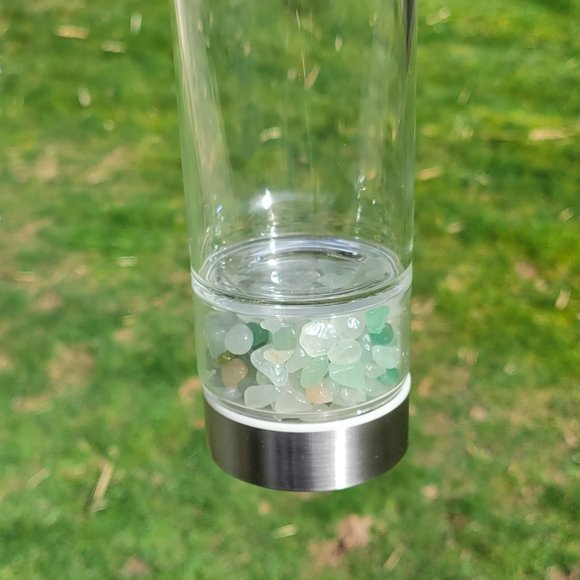 Green Aventurine Crysal Water Bottle - Picture 5 of 6